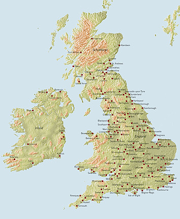 Karte Großbritannien